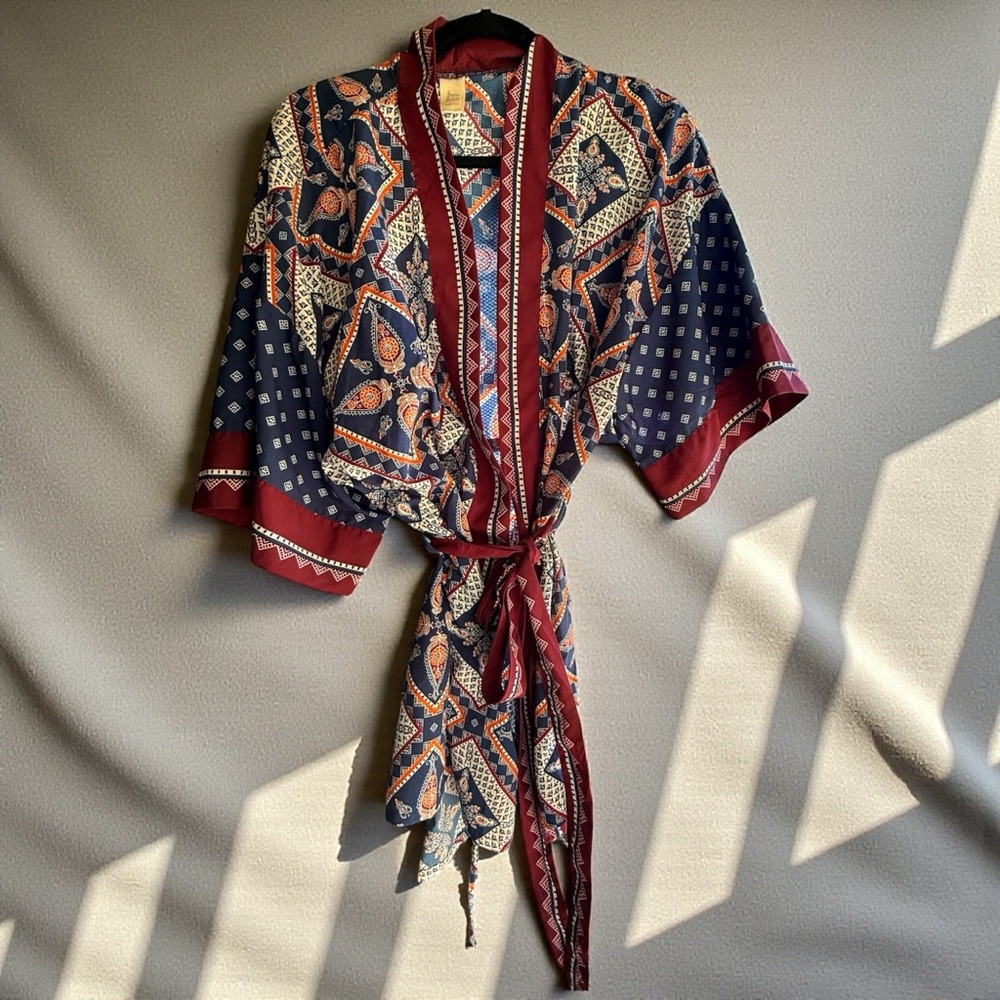 Papna Bohemian Kimono Robe Md in India with Tie Sz Large